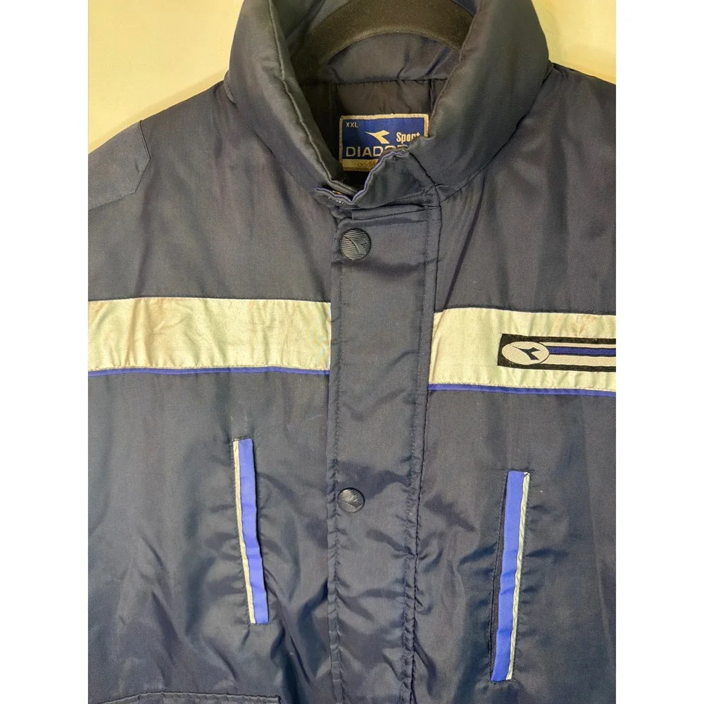 Vintage 90's Diadora Sport Adawn Collection Mens XXL Navy Blue Puffer Vest